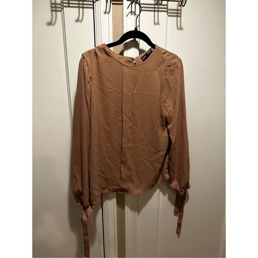 SHEIN Business Casual Long Sleeve Top - Medium
 Light Pink Blouse Lightweight